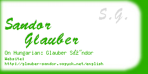 sandor glauber business card